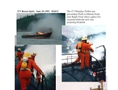 Canadian Coast Guard Marine firefighting Campbell River - Point Race extinguishes fire aboard Raven Spirit